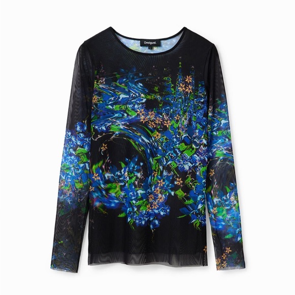 🔥NWT Desigual Tulle Top - Picture 13 of 14
